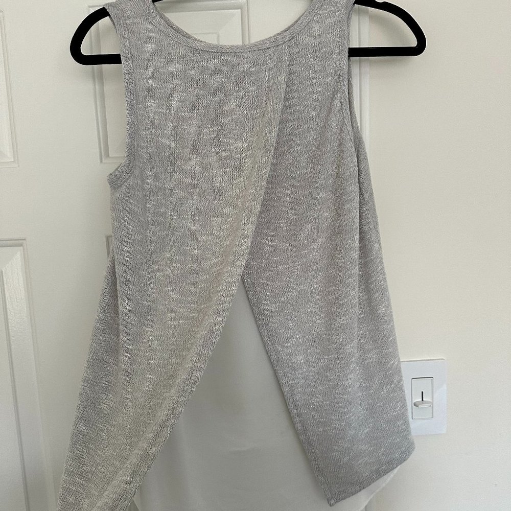 DESIGN LAB Grey Knit Open Back Tank - Picture 3 of 4